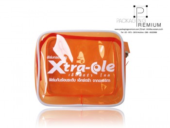 กระเป๋าพลาสติกมีซิป Extra Cold สีส้ม